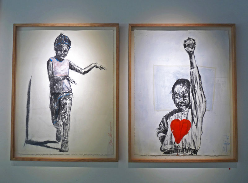 Vue de l'exposition Nelson Makamo © Loo & Lou Gallery