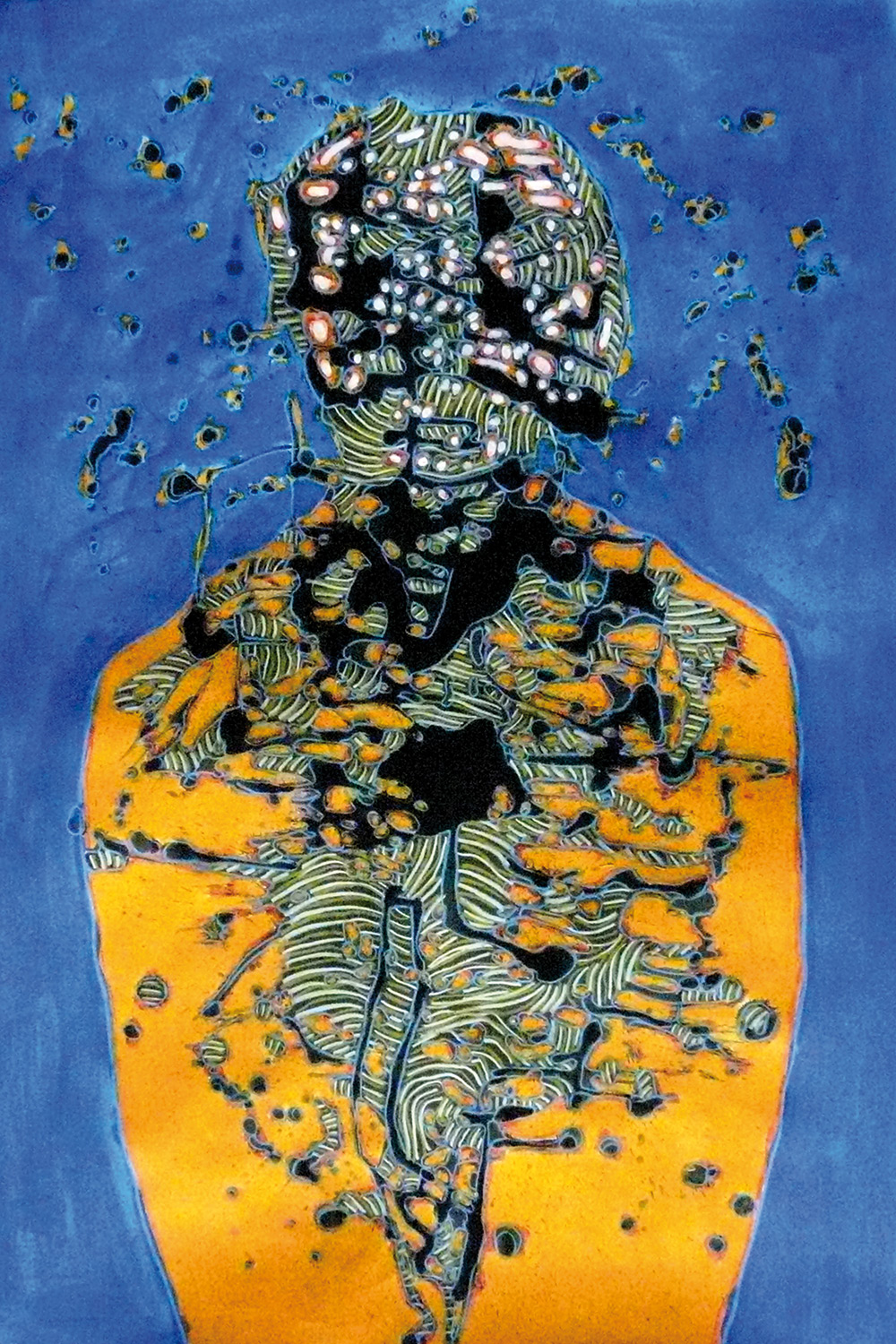 Détail Corpus I, acrylique et cire sur papier marouflé sur toile, 130x89 cm, 2016 © Michel Giorgis-Comte