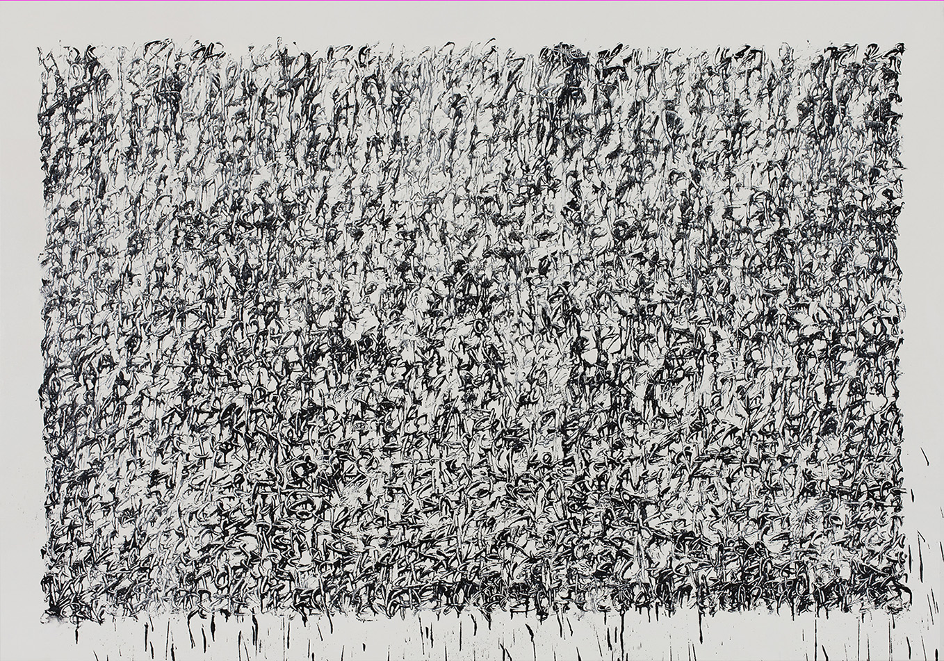 Sans titre, acrylique, encre et laque sur la toile, 140x200 cm, 2015 © TANC