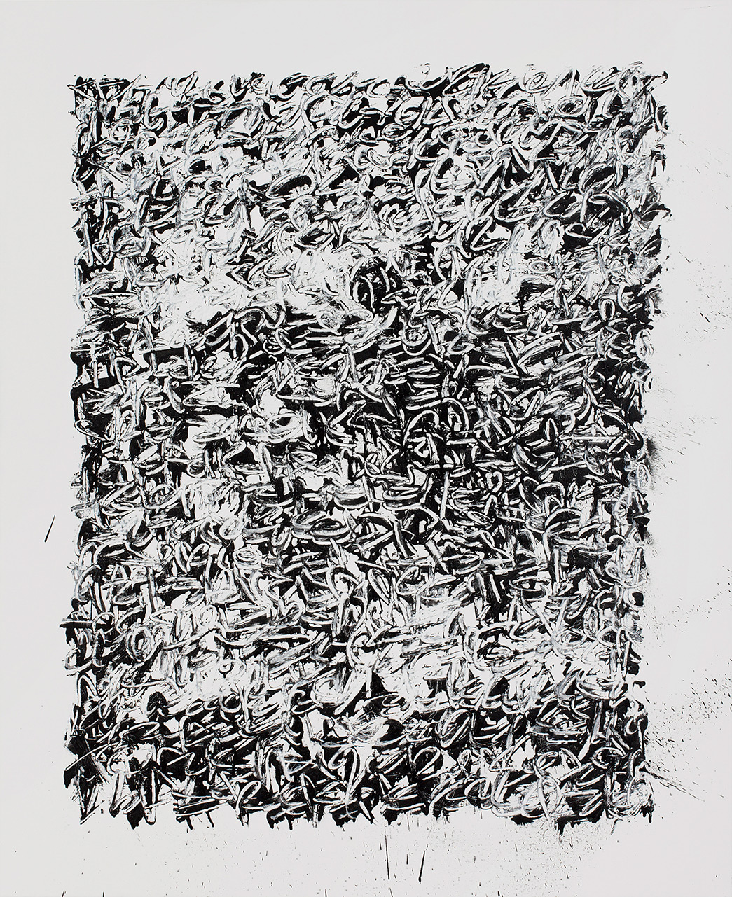 Sans titre, acrylique, encre et laque sur la toile, 140x200 cm, 2015 © TANC