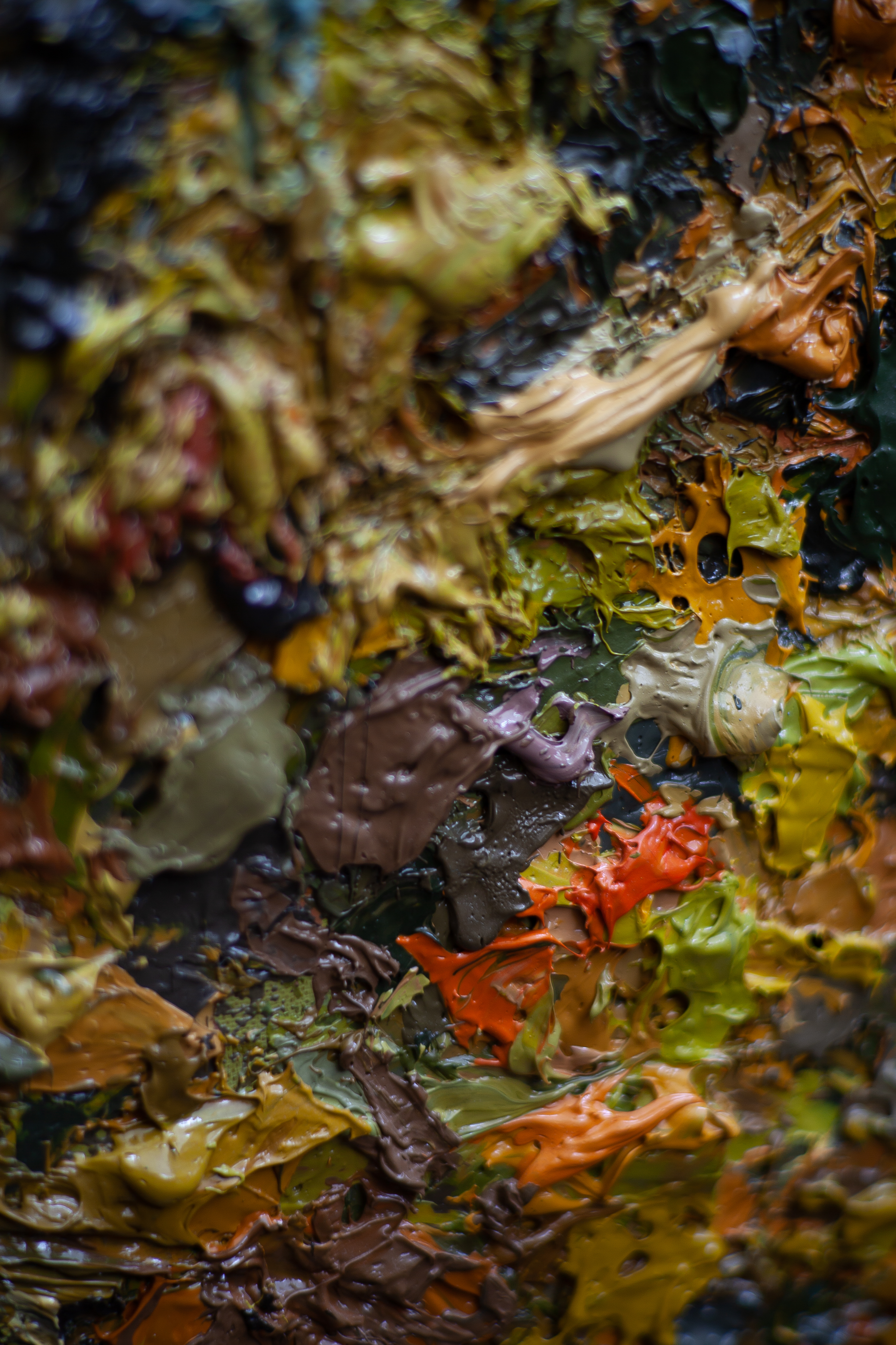 Paysage (detail) 2018, Oil on canvas, 200 x 50cm © Loo & Lou Gallery