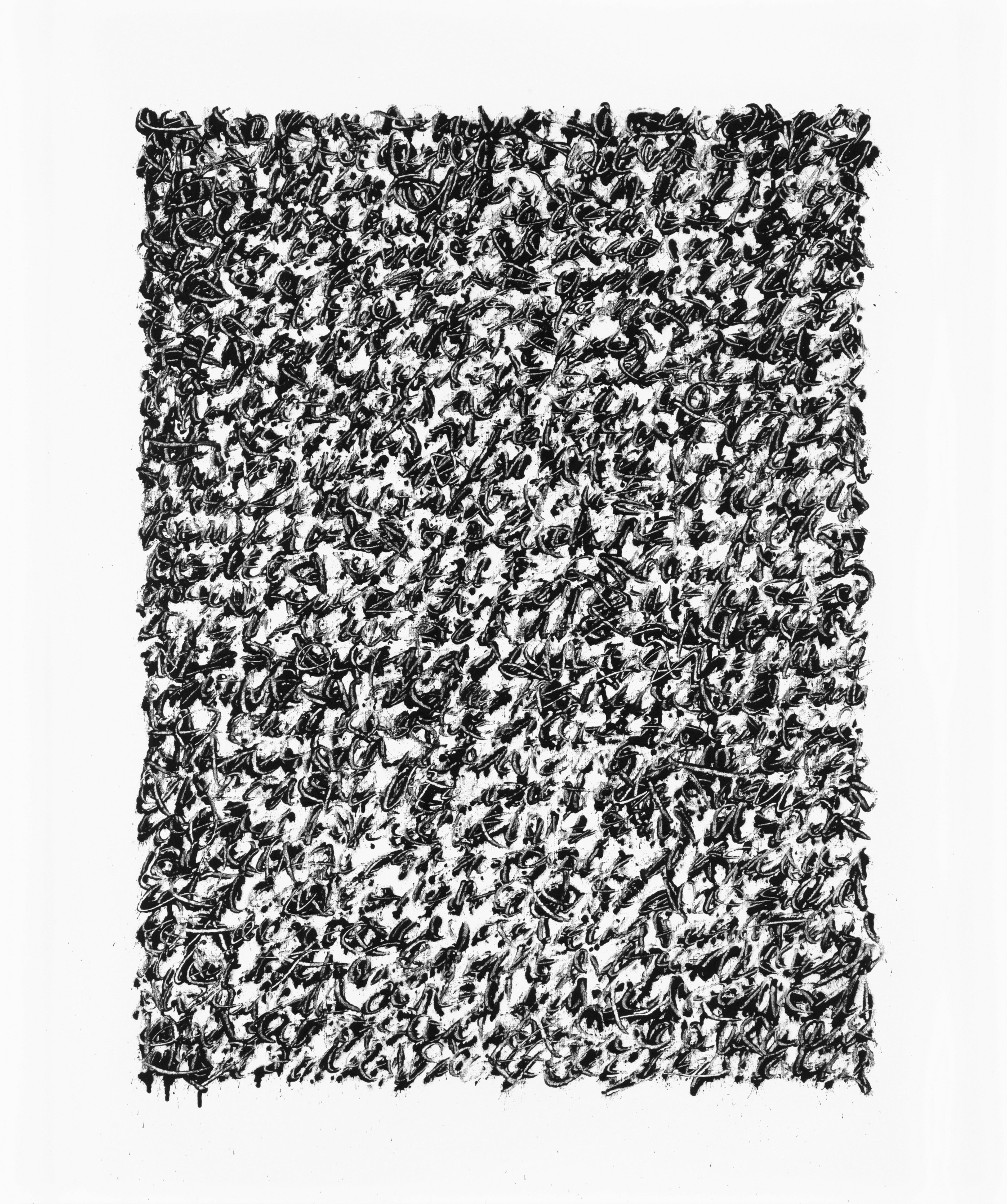 Sans titre, acrylique, encre et laque sur la toile, 98x82 cm © TANC