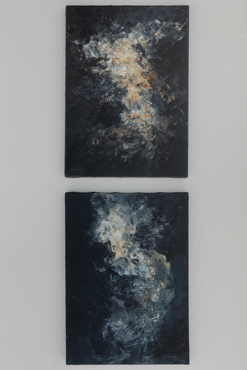 Vue d'exposition Éclats de nuit, Tana Borissova ©Loo&Lou Gallery