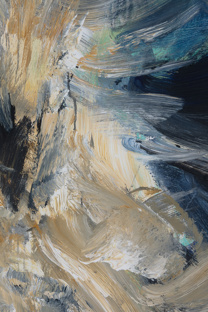 Vague 14 (detail) 2019, Acrylic on canvas, 114 x 162cm © Emilie Mathé Nicolas / Loo & Lou Gallery