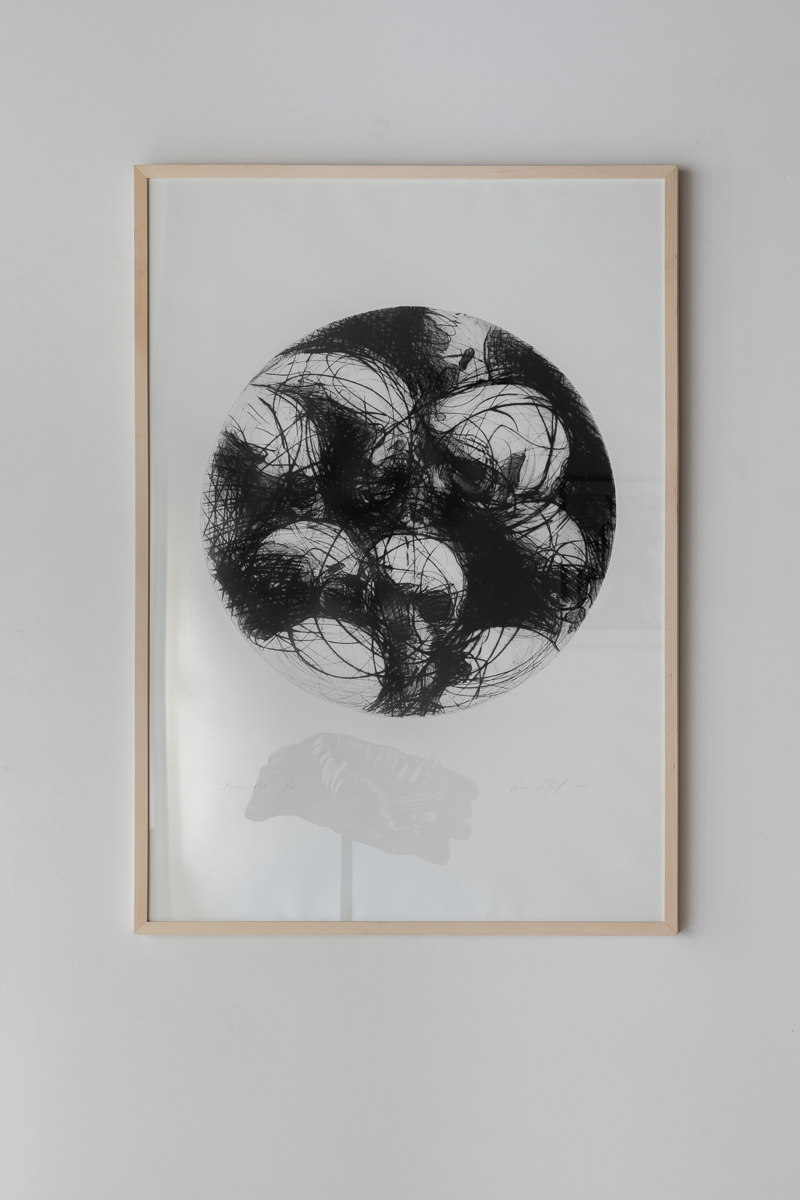 Ossuaire (2019) Pointe sèche, ⌀ 44 cm © Loo & Lou Gallery