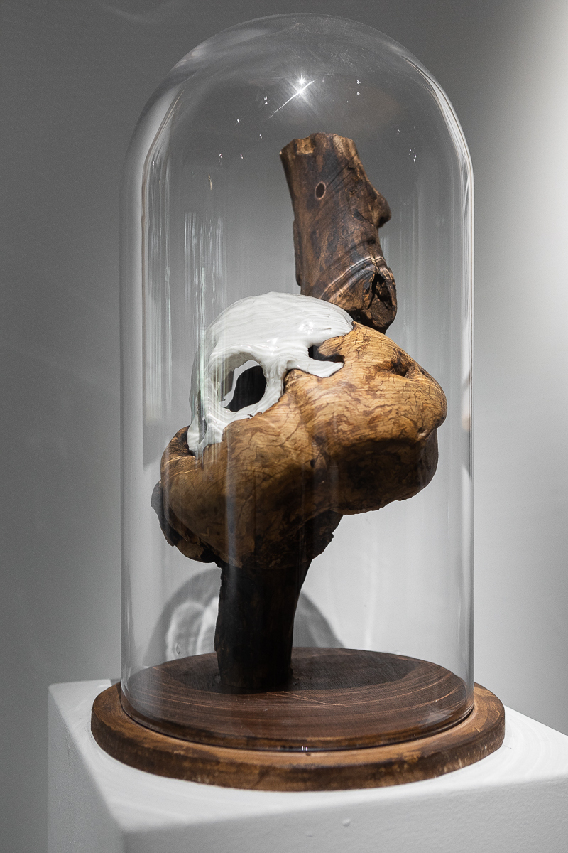 Calva (2017) Porcelaine et bois de frêne, 44 x 24 cm © Loo & Lou Gallery