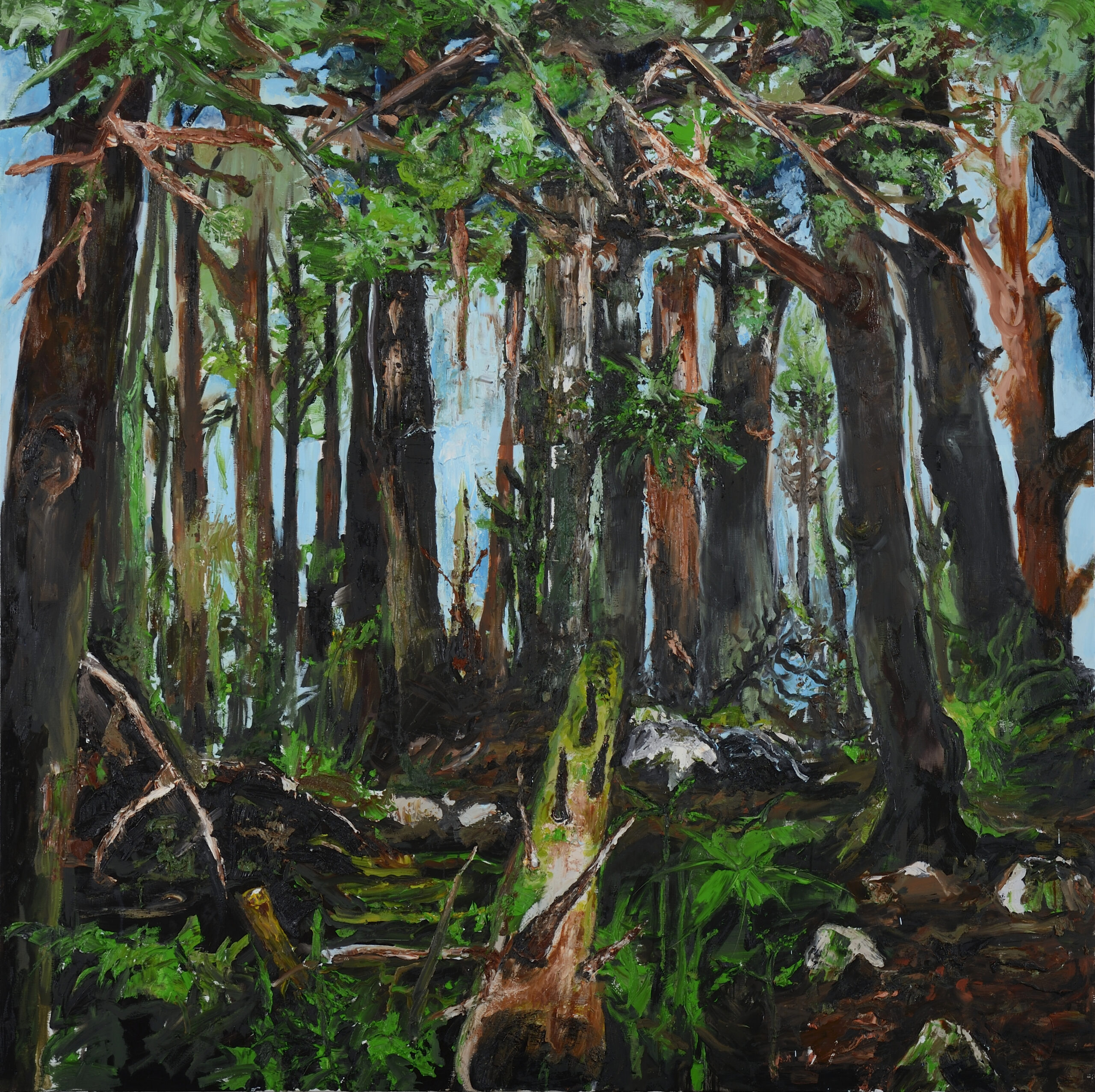 Instinct (2013) Huile sur toile 200 x 200 cm © Loo & Lou Gallery