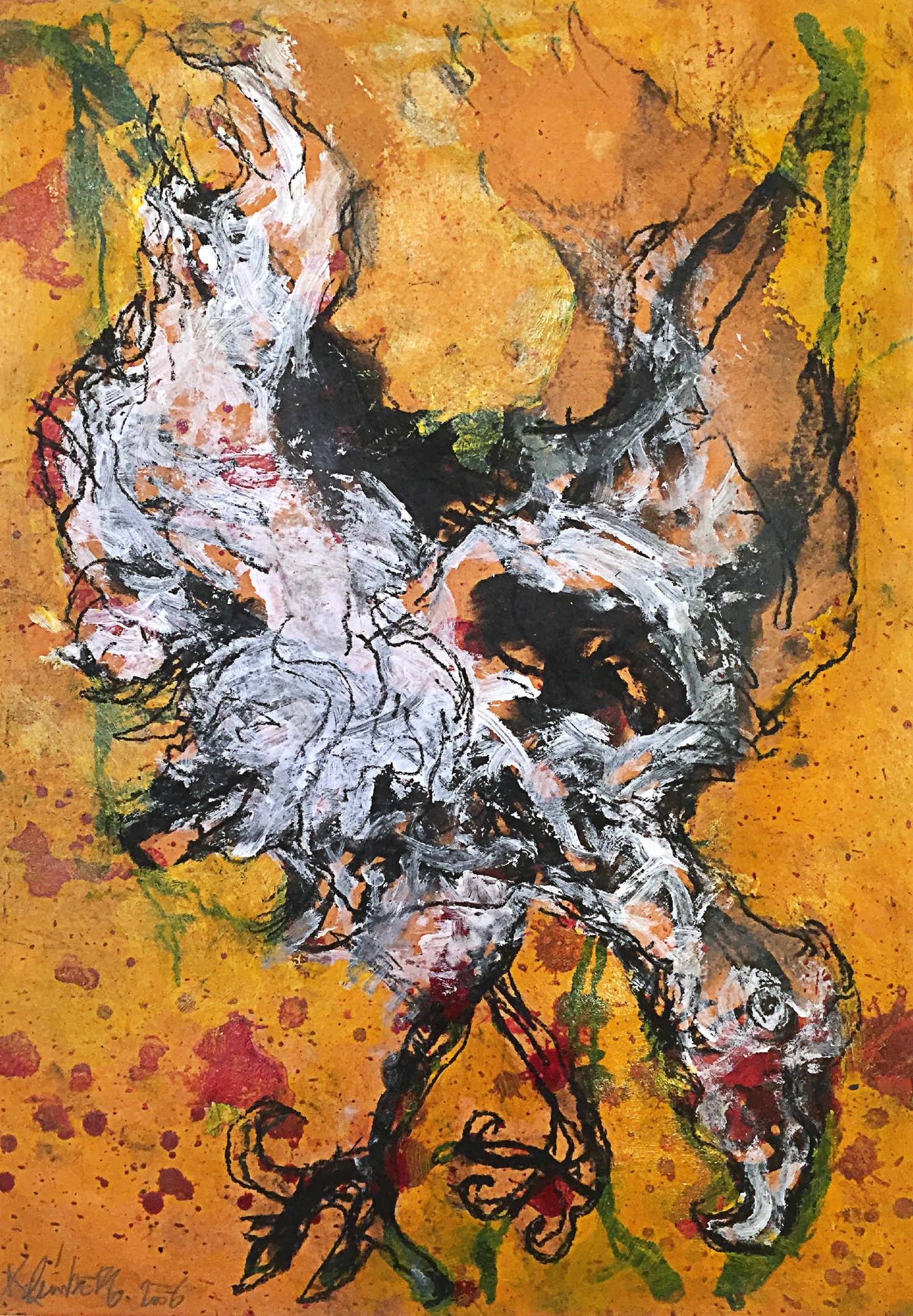 Parsi 2, 2006, Huile sur papier, 40 x 30cm