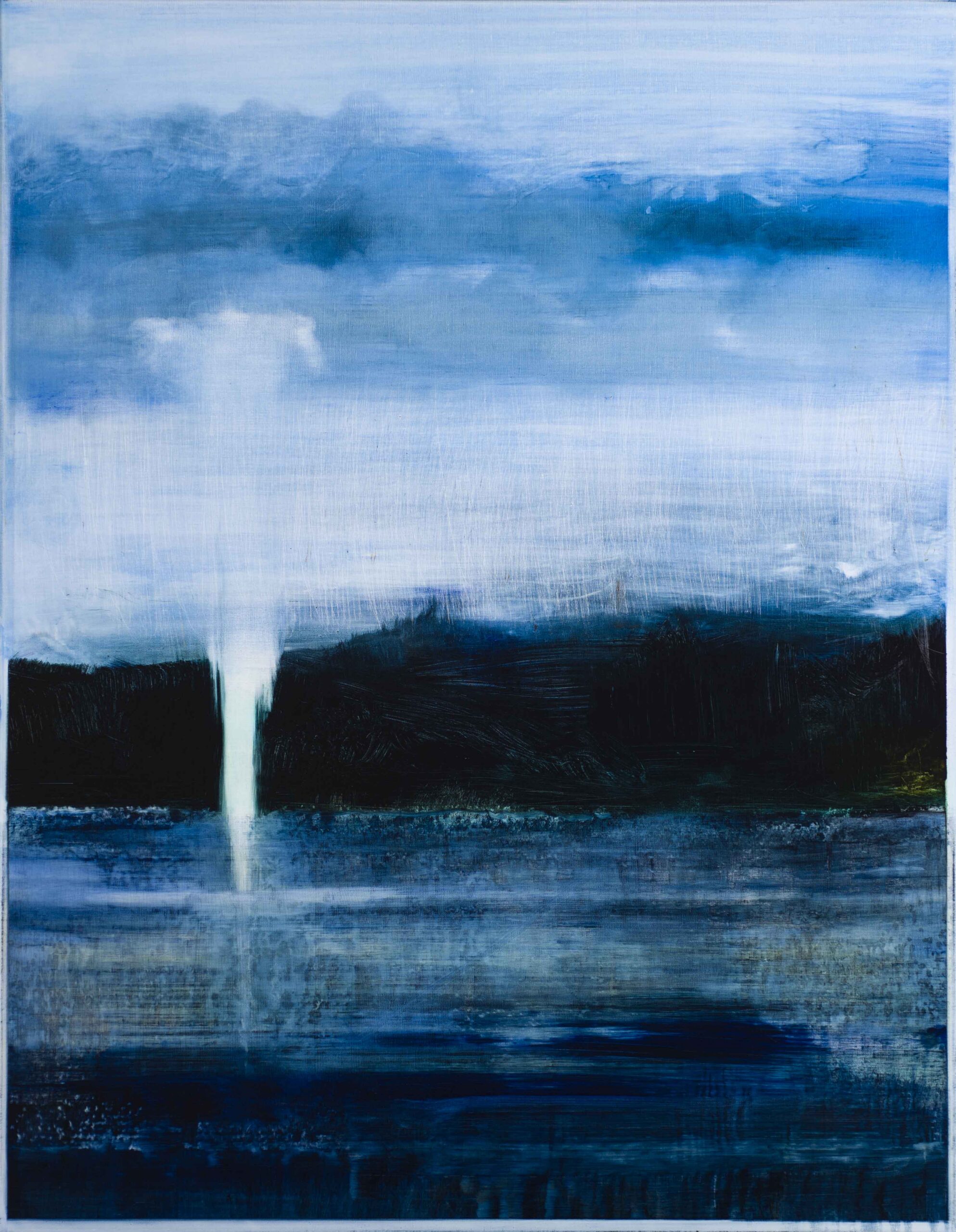 Sans Titre, 2020, Encre sur toile, 100 x 70 cm