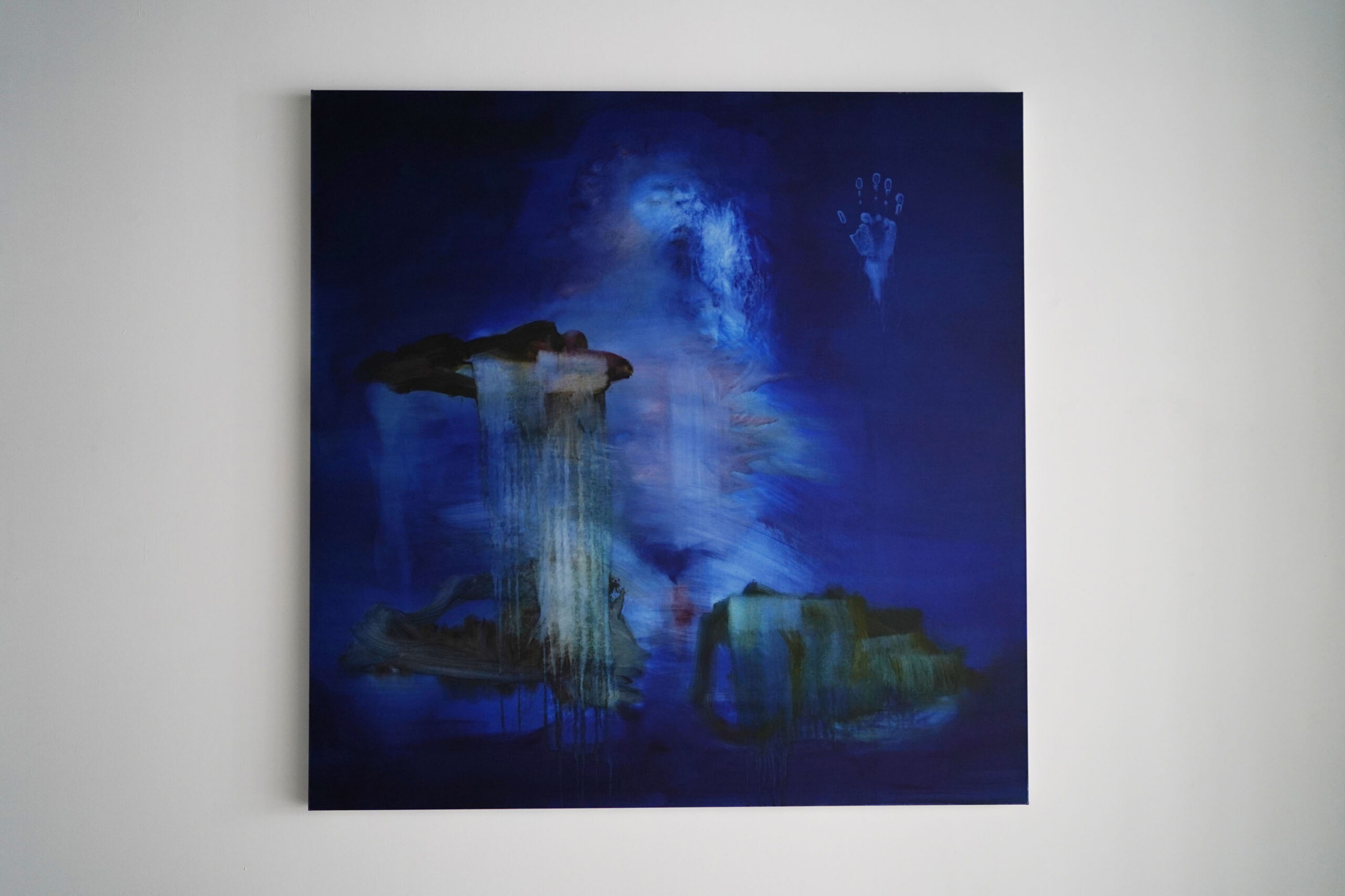 Sans Titre, 2018, Encre sur toile, 160 x 130 cm | Image : Alexandra Gilliams