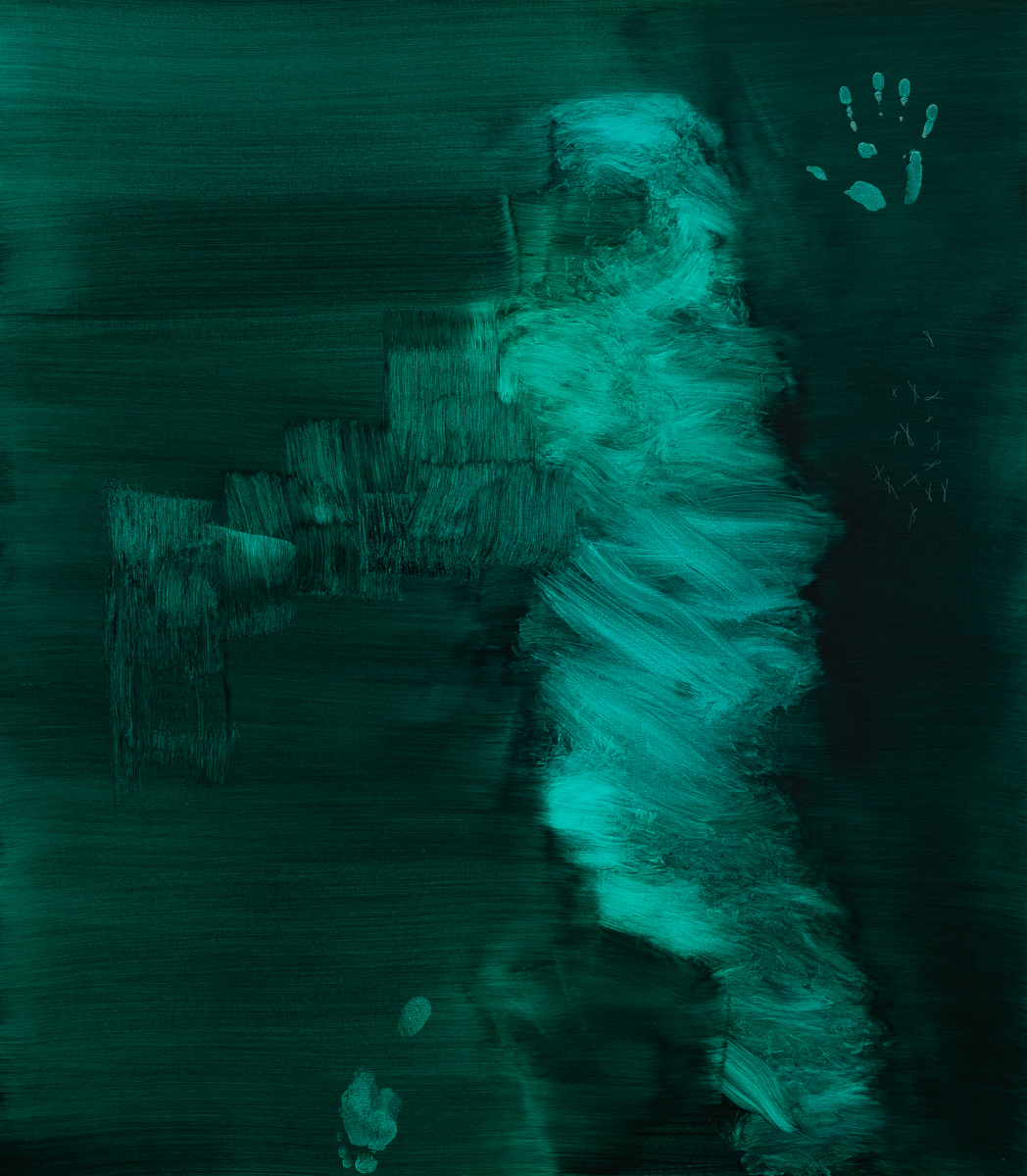 Sans titre 1, 2017, Ink on canvas, 160 x 140 cm