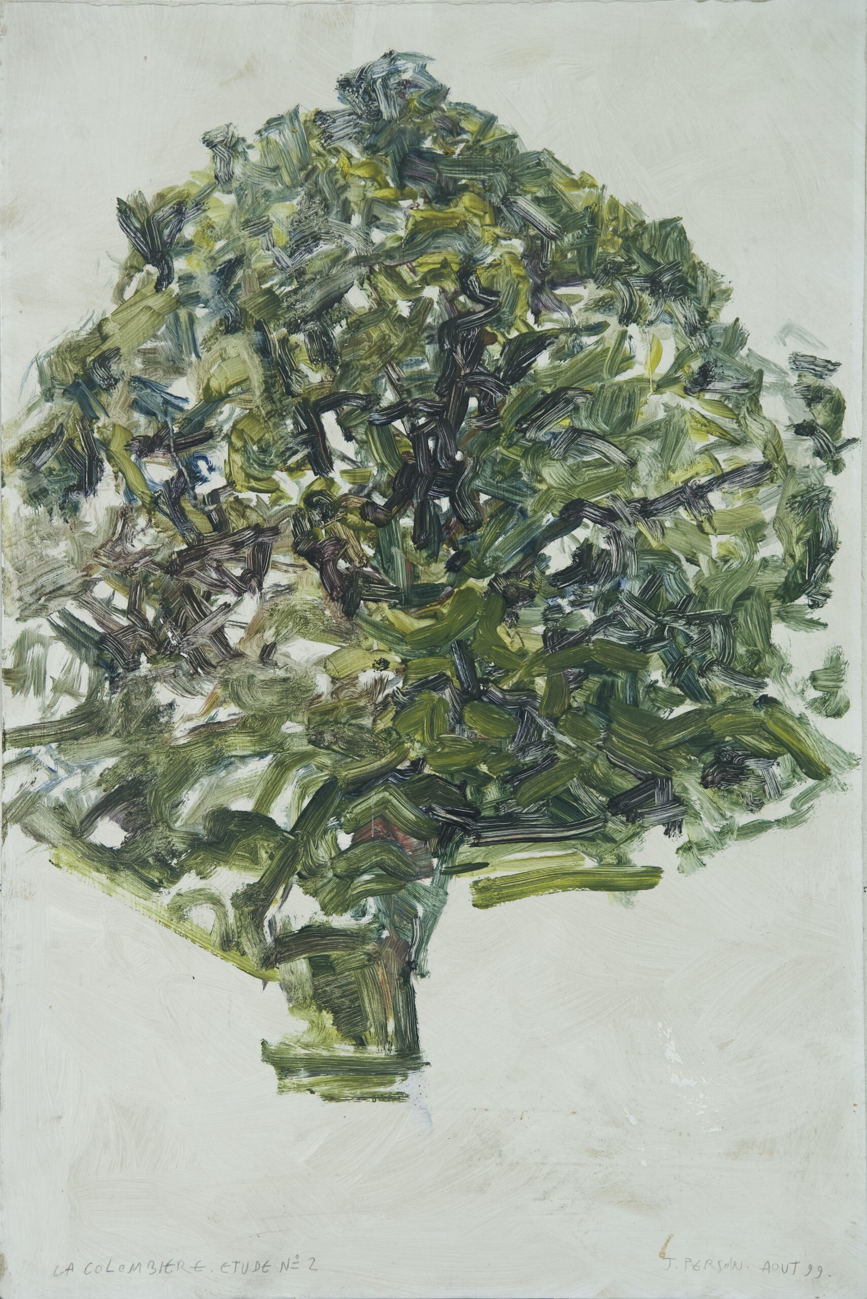 Joël Person, La Colombière 1, 1999, Oil on cardboard, 39 x 60 cm