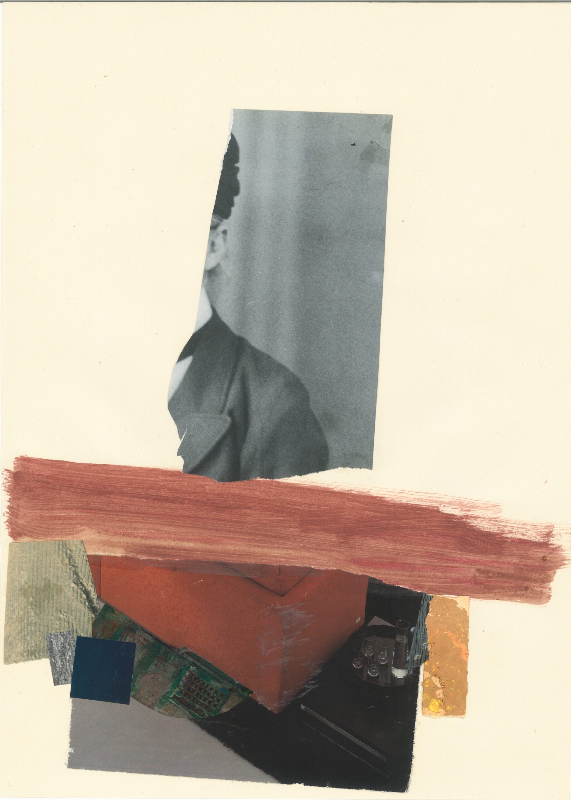 14:09, 2020, Collage et matériaux mixtes, 35 x 25 cm