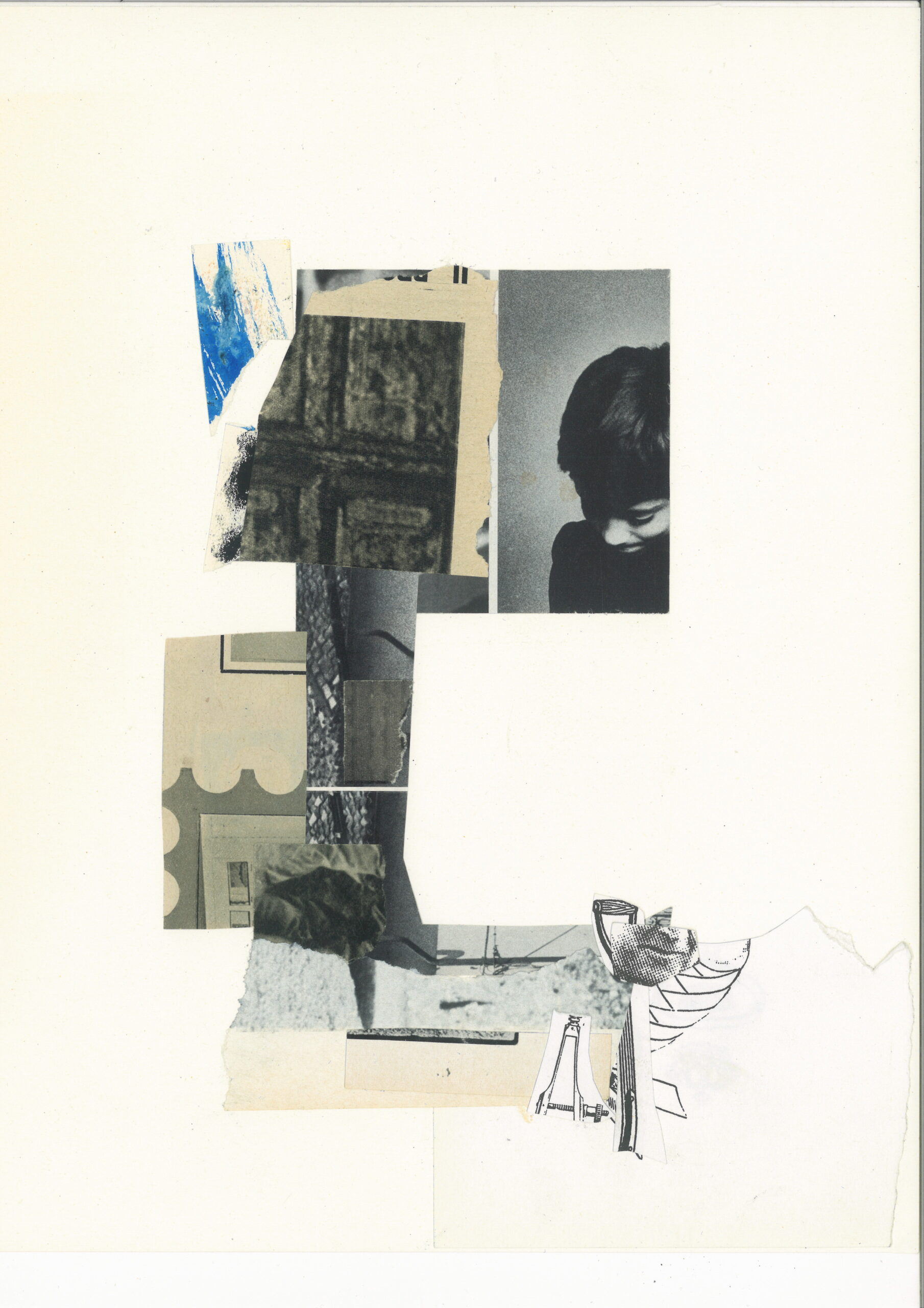 Silent agreement, 2021, Collage et matériaux mixtes, 28,8 x 21 cm
