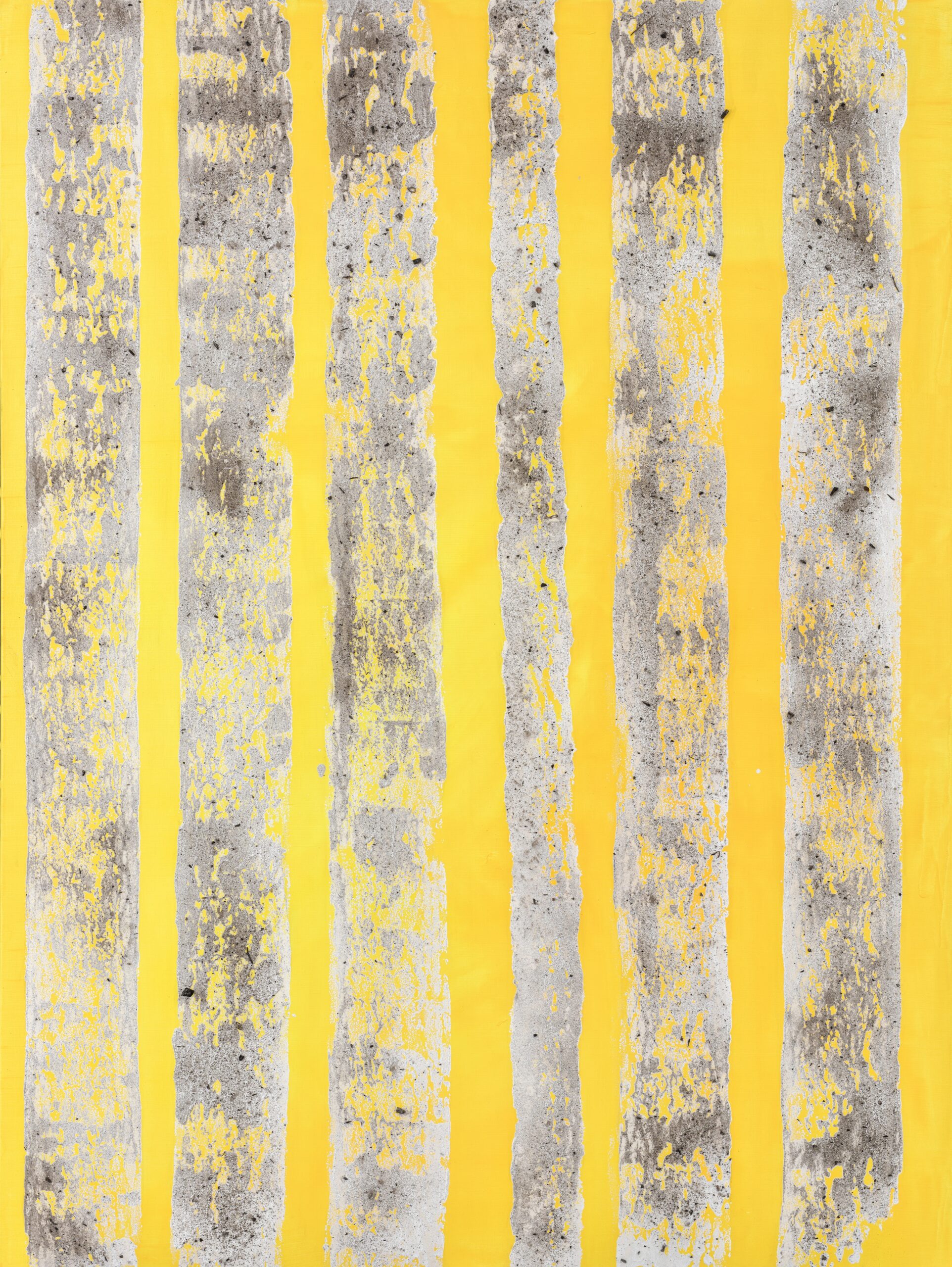 N°636 Série Empreintes, 2023, technique mixte, acrylique sur toile, cendres végétales, 200 x 150 cm