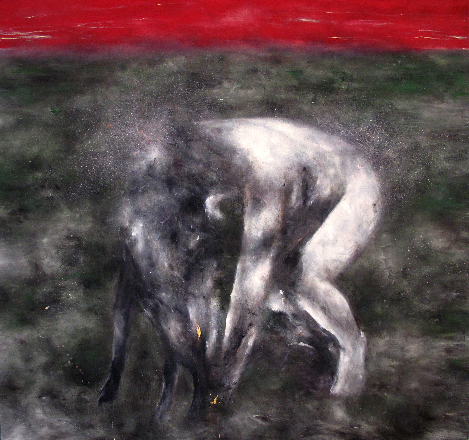 Homo Duplex, 2024, Huile sur toile, 140 x 150 cm