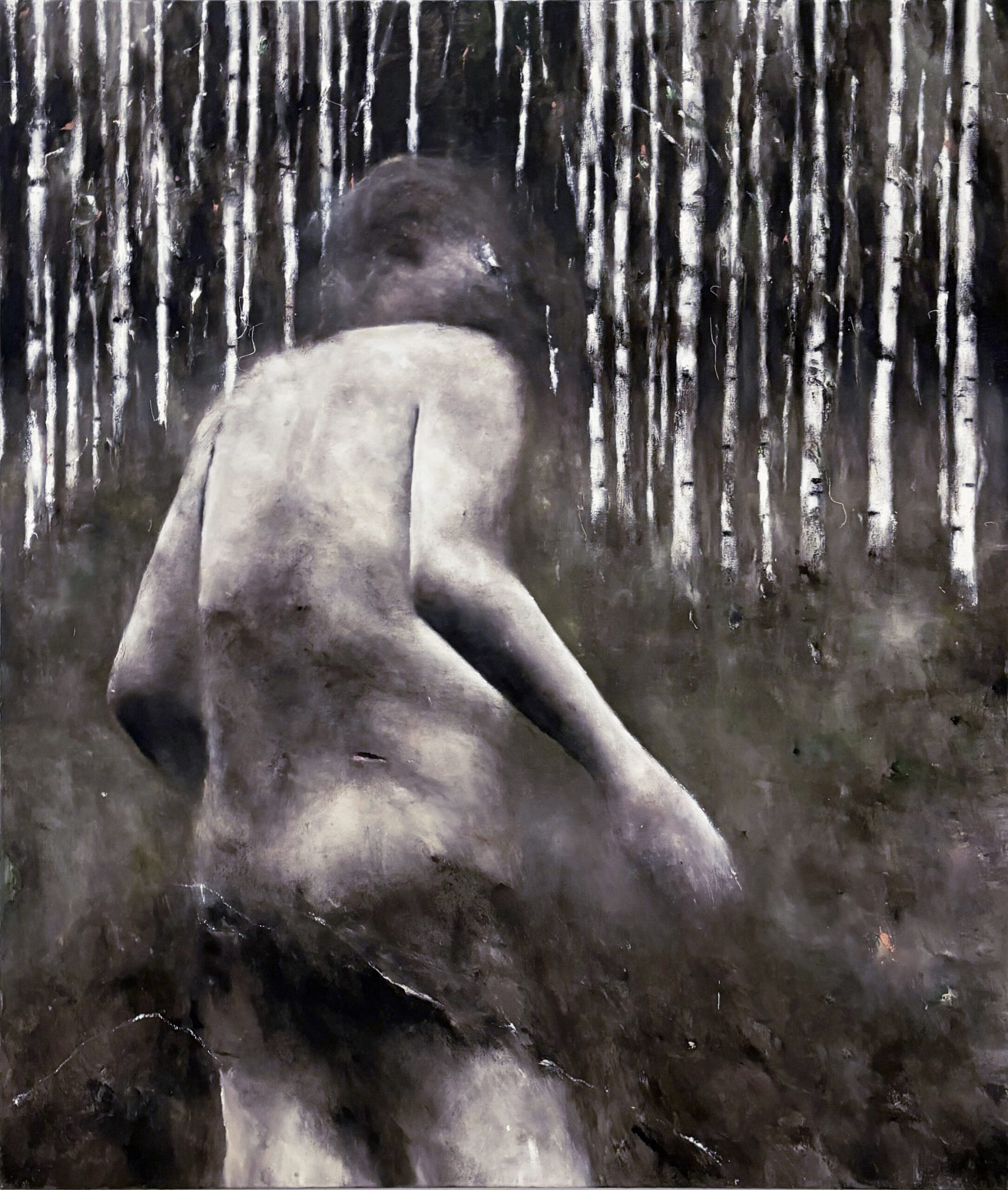 Lisière, 2023, Huile sur toile, 140 x 120 cm