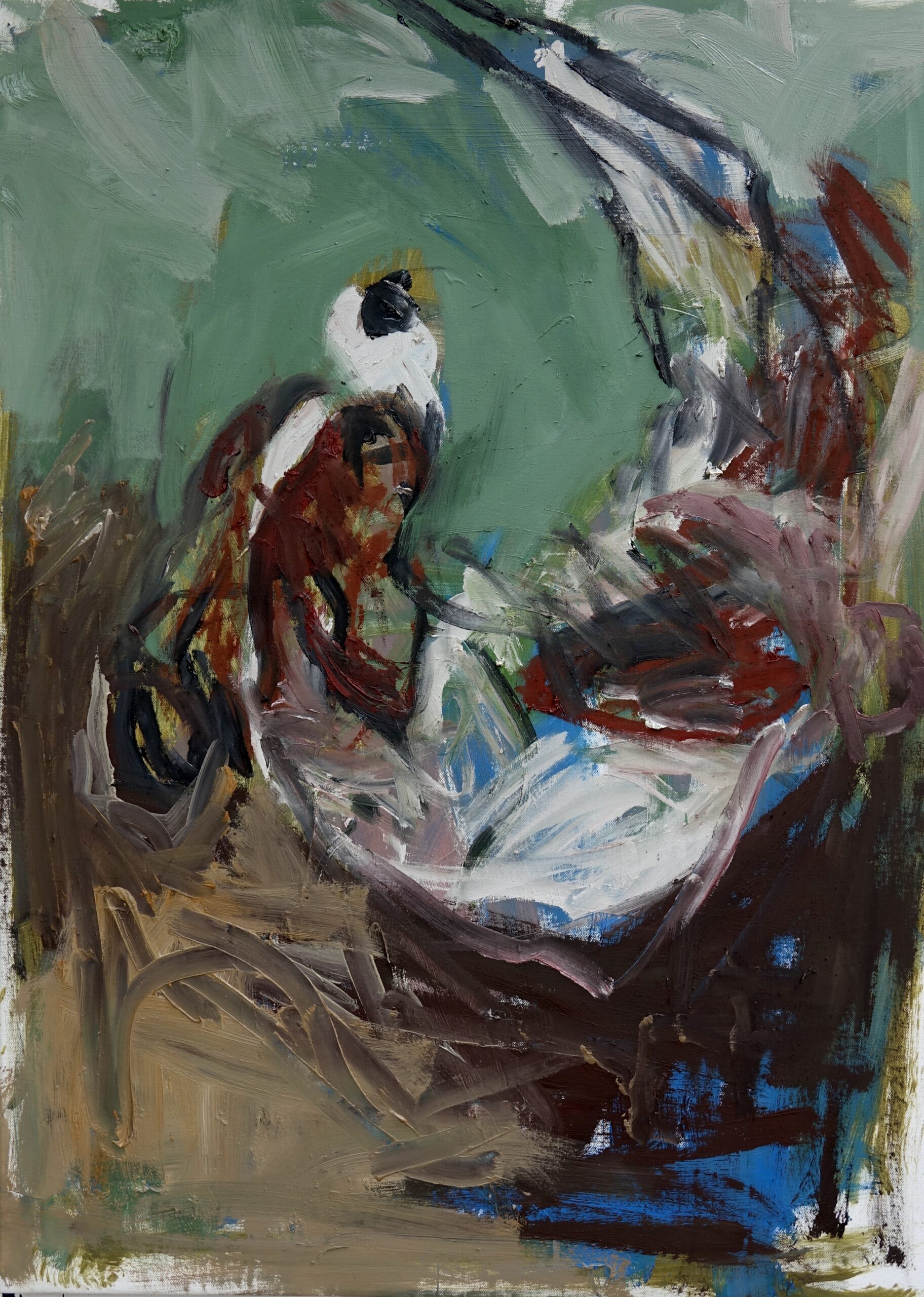 Entre chien et loup II, 2025, Huile sur toile, 97 x 70 cm