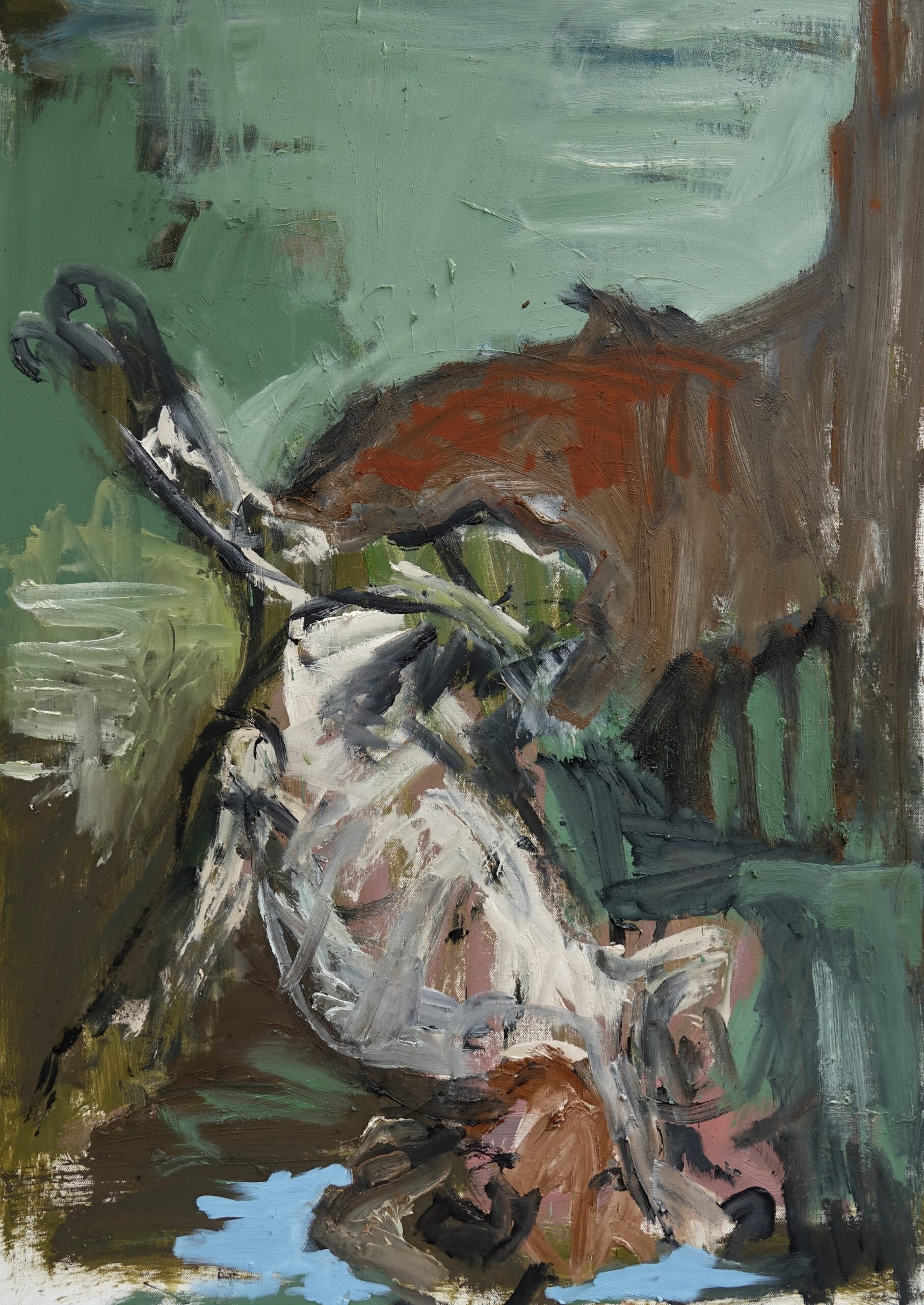 Entre chien et loup III, 2025, Huile sur toile, 97 x 70 cm