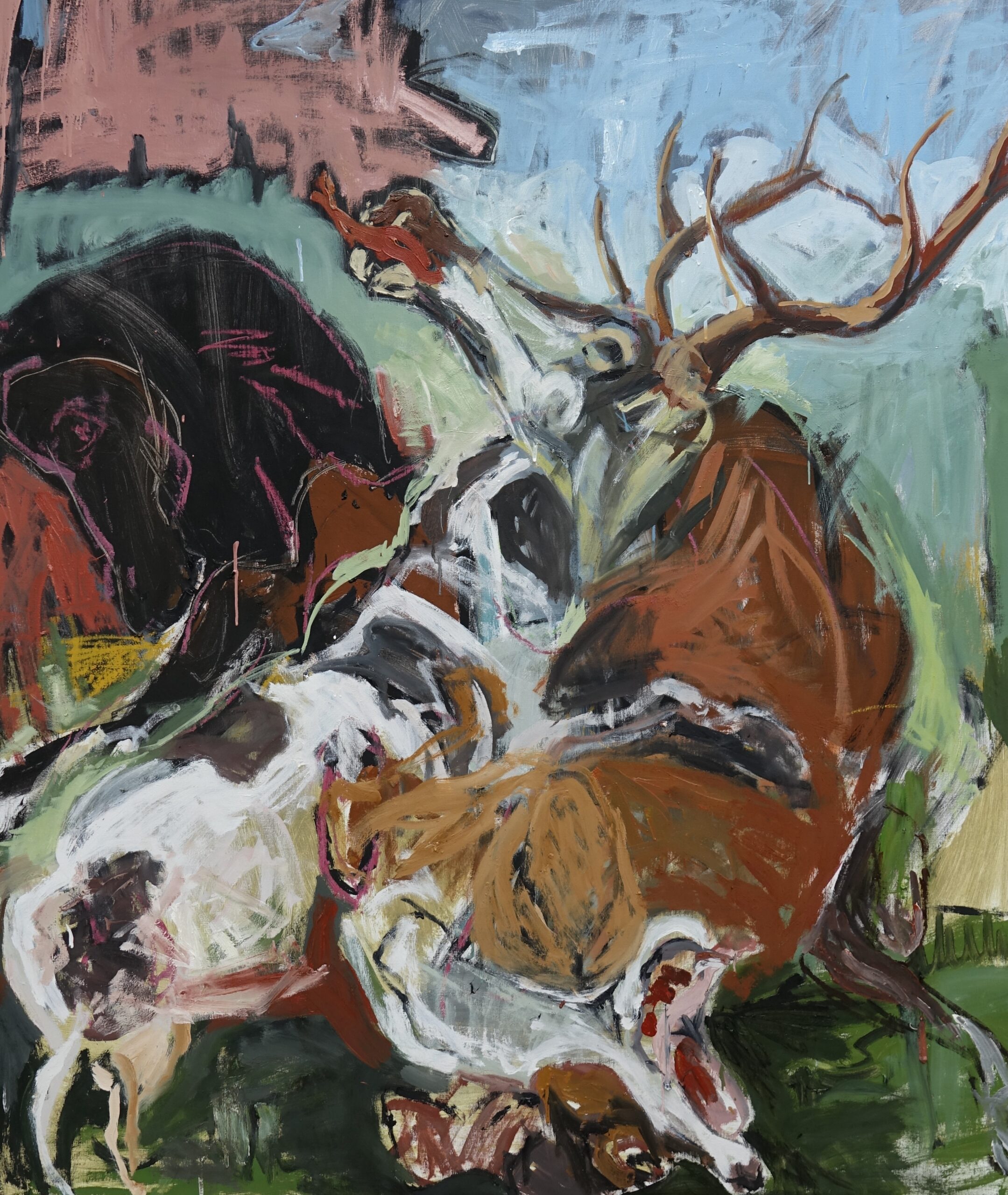 L'aurore, 2025, Acrylic on canvas, 140 x 119 cm