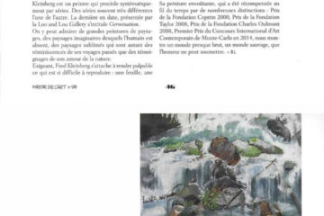 FRED KLEINBERG, « Germination, peintures et pastels », Miroir de l’Art, Février 2019