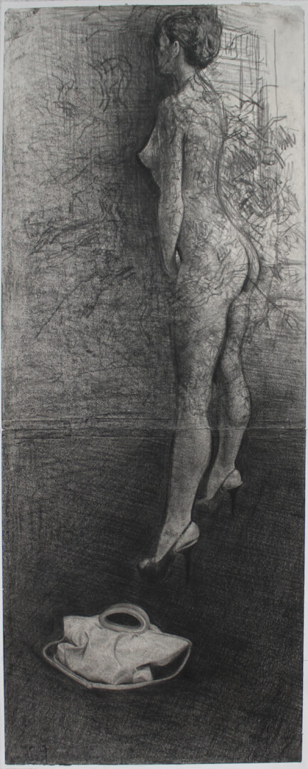 Le fruit défendu-76x30,5cm-pierre noire sur papier-2025.jpg