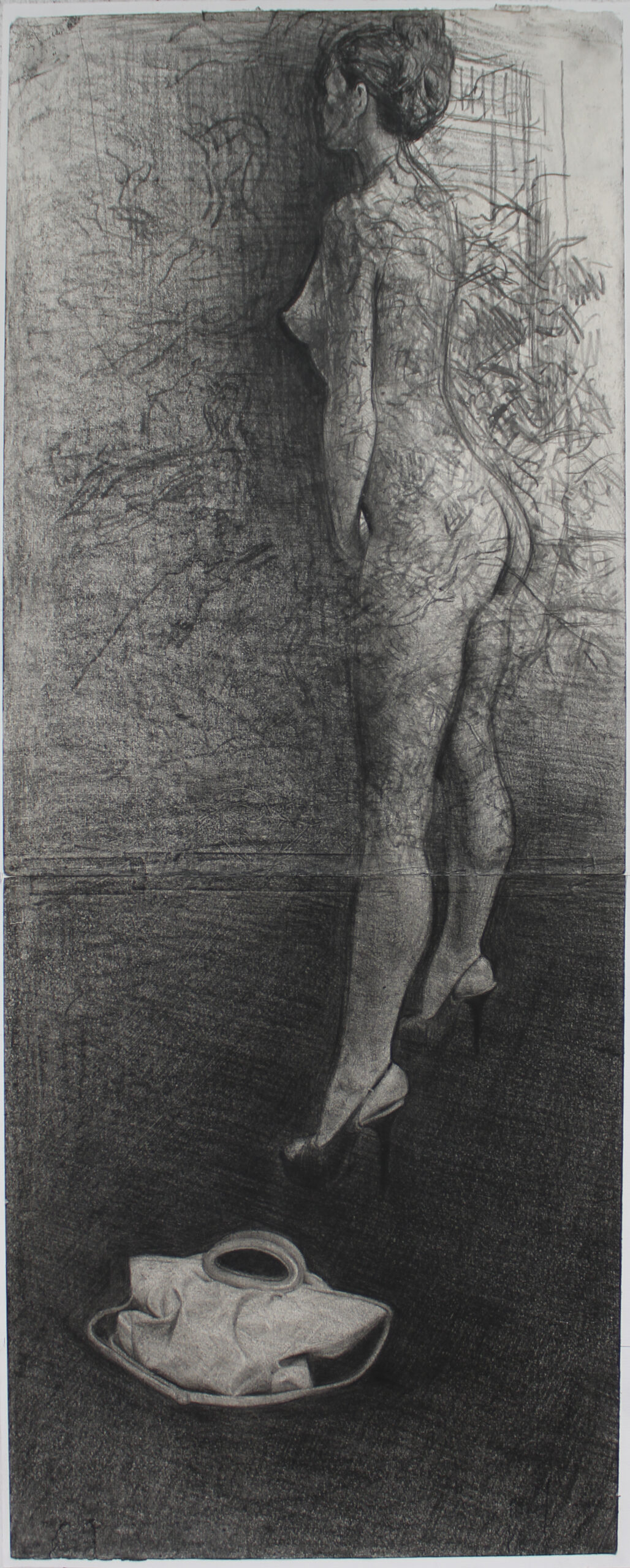 Le fruit défendu-76x30,5cm-pierre noire sur papier-2025.jpg