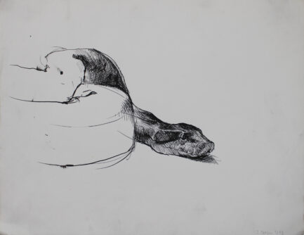 Le serpent-27x33,5cm-encre de Chine sur papier-1978