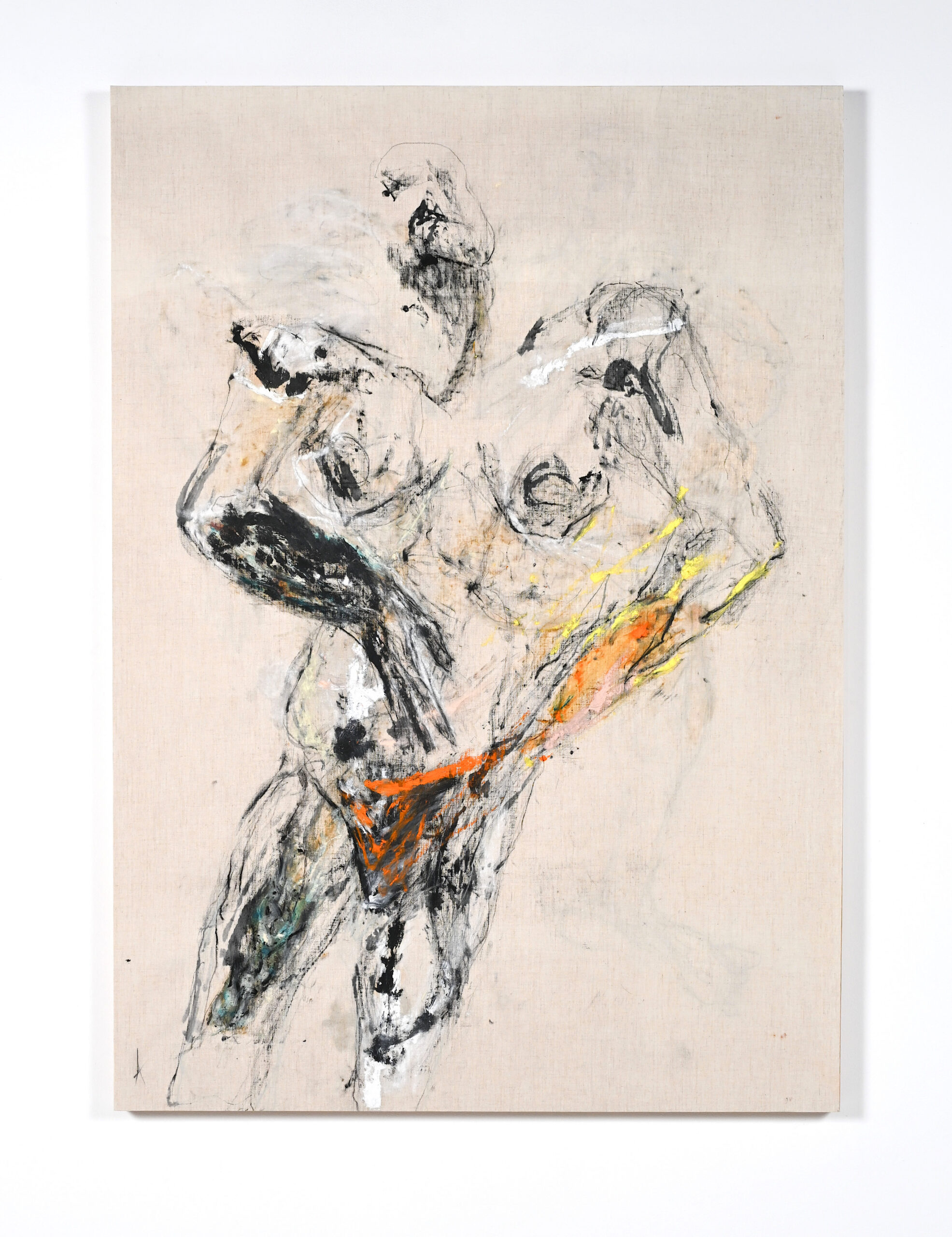 Shaz, Huile_2021 Encre et fusain sur Lin 150 x 105,5 cm Shaz, Huile_2021 Encre et fusain sur Lin 150 x 105,5 cm