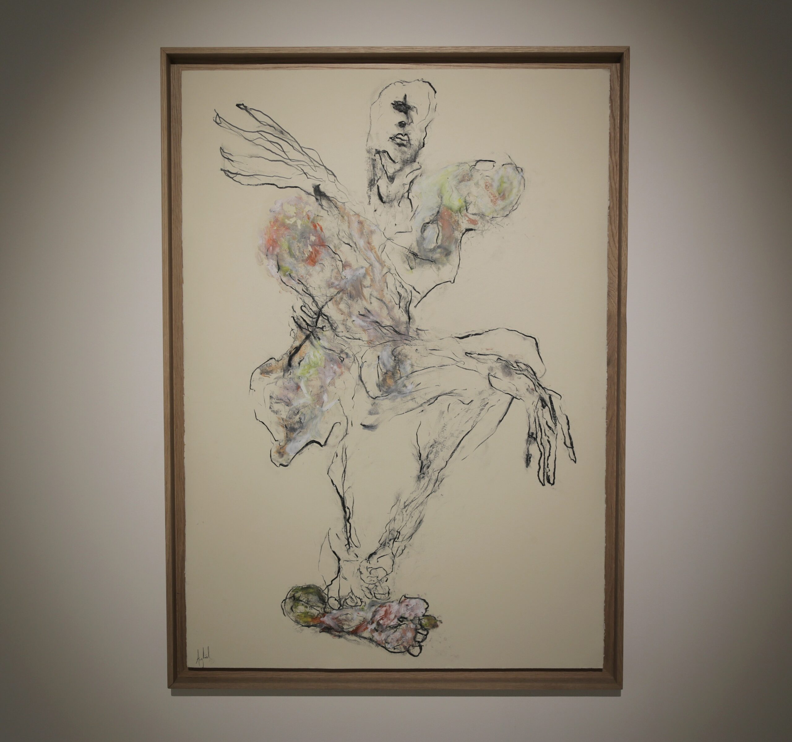 Untitled 1_2016 Huile, fusain et pastel sur papier 106,5 x 76,5 cm